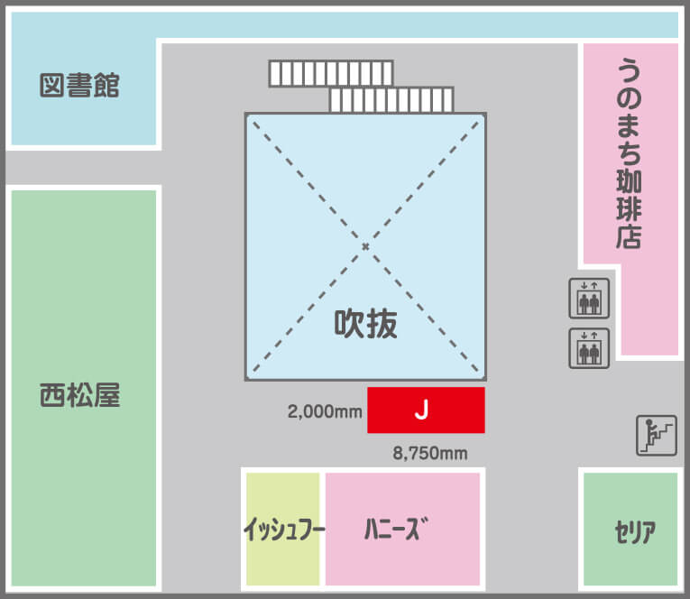 ?2F「ハニーズ前」